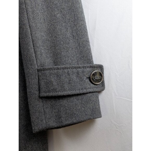 Kenneth Cole Reaction Womens 8 Gray Wool Blend Button Front Pockets Overcoat - Picture 6 of 9